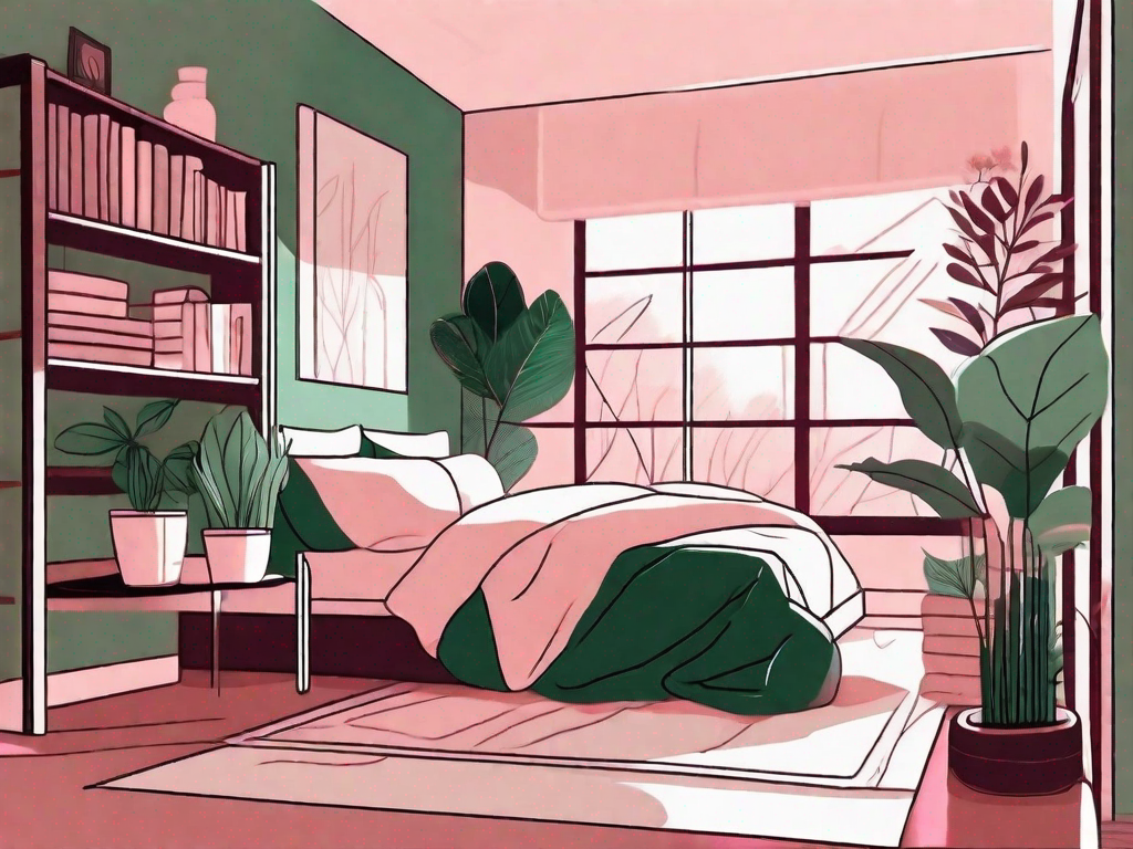 A peaceful and inviting bedroom environment with elements that promote relaxation and good sleep