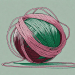 A tangled ball of string being slowly untangled and straightened out