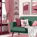 A cozy reading nook with a bookshelf filled with various genres of books