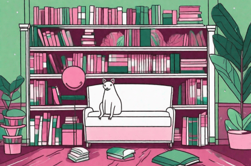 A colorful and inviting library filled with shelves of books