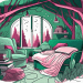 A cozy reading nook filled with books
