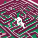 A child wandering through a maze-like playground with no clear boundaries or rules
