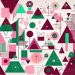 A colorful and engaging scene depicting various shapes such as triangles