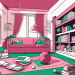 A colorful and imaginative time-out space filled with toys and books